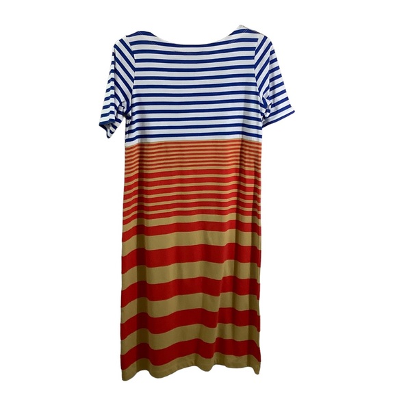 Marni X Uniqlo Striped Short Sleeve Midi Dress - Picture 2 of 7
